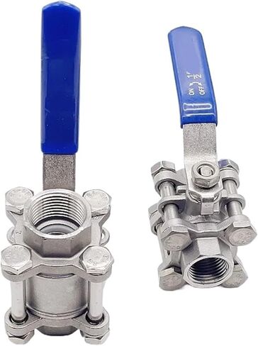 1 قطعة SS 304 صمام كروي من الفولاذ المقاوم للصدأ 1/4 "3/8" 1/2 "3/4" 1 "1-1/4" خيط داخلي 3 قطع صمام كروي كامل التجويف نوع الخيط (1-1/4 بوصة) in Saudi Arabia