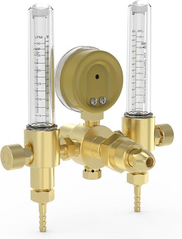 YESWELDER Dual Output Argon Regulator Flow Meter Mig Tig, 0-4500PSI, CGA580 Inlet Connection in Saudi Arabia