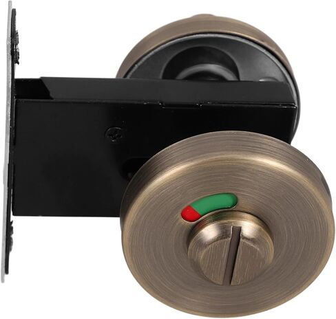 Lurrose Stainless Steel Bathroom Indicator Privacy Door Lock Keyless Occupied Vacant Sign for Public Restrooms Commercial Privacy Handle Lock in Saudi Arabia