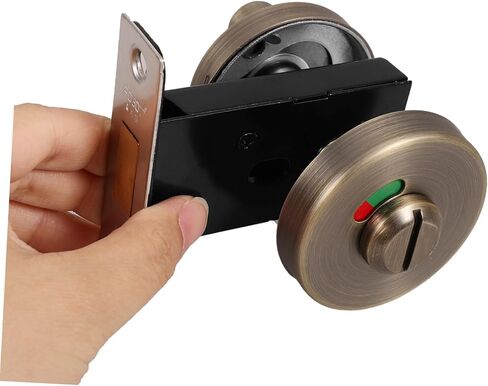 Homoyoyo الفولاذ المقاوم للصدأ جيب قفل الباب تصميم الخصوصية قفل مؤشر بدون مفتاح لباب غرفة نوم الحمام in Kuwait