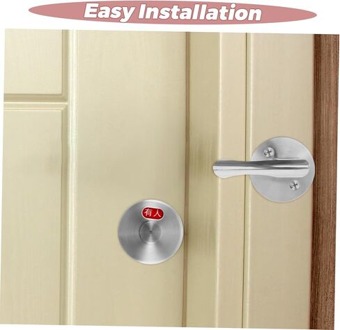 Mobestech 1set Privacy Indicator Lever Lock Stainless Steel Door Lock for Bathroom Vacant Occupied Suitable for Public Restroom Easy to Install in Saudi Arabia