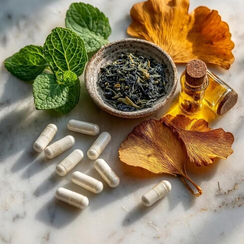 مكمل صحة الدماغ المعرفي ماكس - DMAE باكوبا الجنكة جابا فوسفاتيديل سيرين - تركيبة تغذية الدماغ مع فيتامينات DHA والمعادن المعقدة - العافية الإدراكية اليومية - نباتي - 60 كبسولة in Kuwait