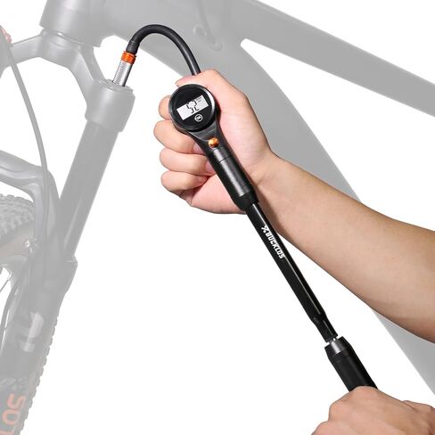 BUCKLOS Bike Shock Pump Mountain Suspension Air Fork Rear Shock 320Psi Digital Gauge Bicycle Tire Pump Scharder Presta Valve for MTB/Road Bikes Handheld Accessories Tool in Saudi Arabia