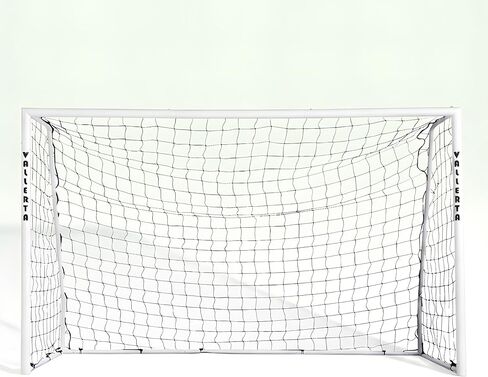 Folding Steel Soccer Goal - Flat-Fold Hinged Frame for Easy Storage, Pre-Installed Quick-Clip Net System & Black HDPE Net. Multiple Sizes (7x5, 10x6, 12x6, 16x7, 18x7) in Saudi Arabia