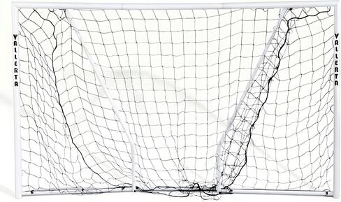 Folding Steel Soccer Goal - Flat-Fold Hinged Frame for Easy Storage, Pre-Installed Quick-Clip Net System & Black HDPE Net. Multiple Sizes (7x5, 10x6, 12x6, 16x7, 18x7) in Saudi Arabia