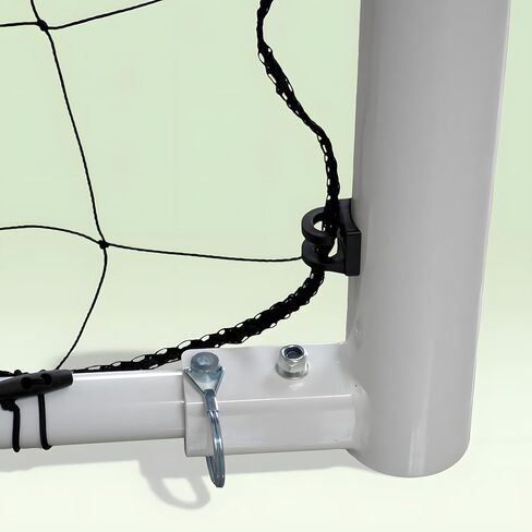 Folding Steel Soccer Goal - Flat-Fold Hinged Frame for Easy Storage, Pre-Installed Quick-Clip Net System & Black HDPE Net. Multiple Sizes (7x5, 10x6, 12x6, 16x7, 18x7) in Saudi Arabia