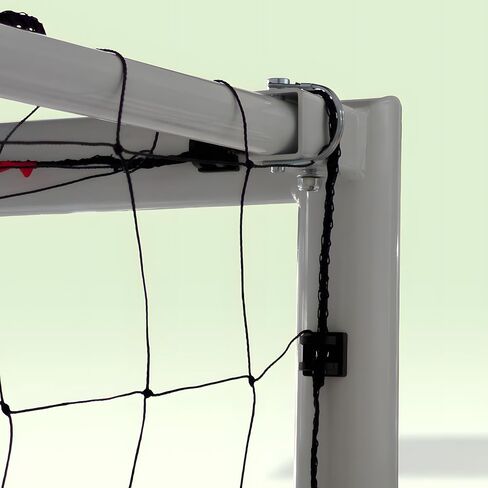 Folding Steel Soccer Goal - Flat-Fold Hinged Frame for Easy Storage, Pre-Installed Quick-Clip Net System & Black HDPE Net. Multiple Sizes (7x5, 10x6, 12x6, 16x7, 18x7) in Saudi Arabia