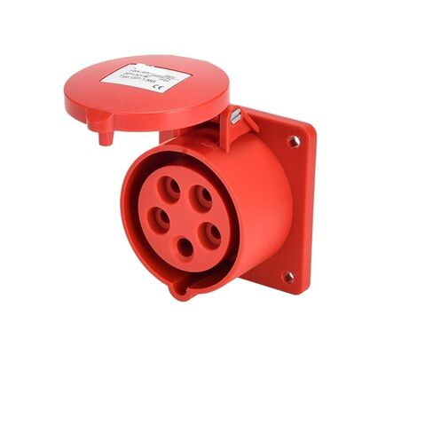 Industrial Plug and Socket Connector Three-Phase 3-core 4P5 Hole 16A/32A Waterproof Non-Explosion-Proof IP44(3p16a Ip44 Dark Straight Seat Gp) in Saudi Arabia