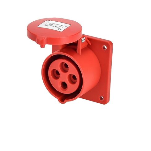 Industrial Plug and Socket Connector Three-Phase 3-core 4P5 Hole 16A/32A Waterproof Non-Explosion-Proof IP44(3p16a Ip44 Dark Straight Seat Gp) in Saudi Arabia