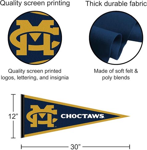 Mississippi College Choctaws Logo Pennant Flag in Saudi Arabia