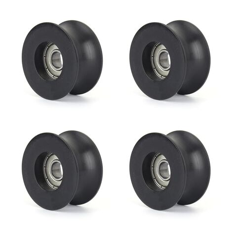 4 قطع سوداء 8 × 40 × 20 مم على شكل حرف U بكرات أخدود عميق بكرات عجلة PA مغلفة بالبلاستيك النايلون تحمل بكرة عجلة بكرة مع محامل من الفولاذ المقاوم للصدأ S608Z in Kuwait
