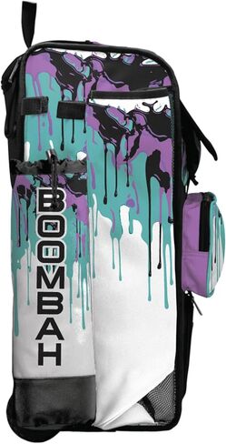 حقيبة مضرب البيسبول/الكرة اللينة من Boombah Rolling Catchers Superpack - مقبض تلسكوبي - تحمل 4 مضارب - إصدار بعجلات - تنقيط جرافيتي - خيارات ألوان متعددة in Kuwait