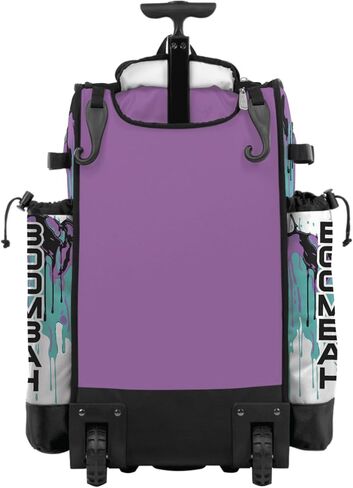 حقيبة مضرب البيسبول/الكرة اللينة من Boombah Rolling Catchers Superpack - مقبض تلسكوبي - تحمل 4 مضارب - إصدار بعجلات - تنقيط جرافيتي - خيارات ألوان متعددة in Kuwait