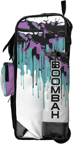 حقيبة مضرب البيسبول/الكرة اللينة من Boombah Rolling Catchers Superpack - مقبض تلسكوبي - تحمل 4 مضارب - إصدار بعجلات - تنقيط جرافيتي - خيارات ألوان متعددة in Kuwait