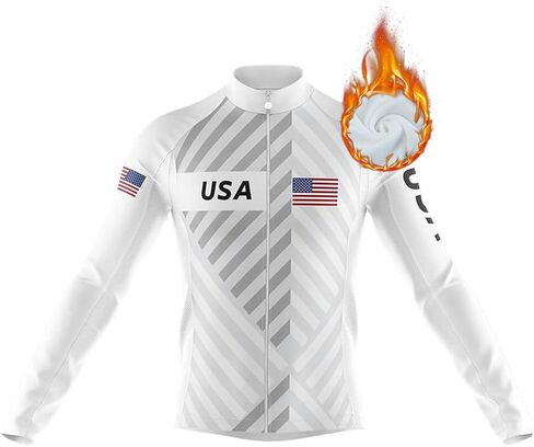 Men's Winter Cycling Jersey Winter Thermal Fleece Windproof Bike Jersey Long Sleeve Jerseys for Men Cycling Jacket in Saudi Arabia
