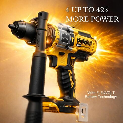 مثقاب مطرقي FLEX VOLT ADVANTAGE 20V MAX*، لاسلكي، 1/2 بوصة، أداة فقط (DCD999B) in Kuwait
