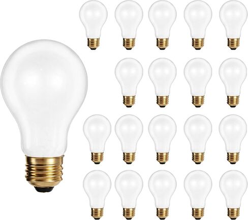 OHLECTRIC A19 Incandescent Light Bulbs 25W (6-Pack) 120V/130V Warm White 2700K Frosted Finish, 25 Watt, 180 Lumens, Dimmable, Medium E26 Base, Soft White Household Replacement Bulb, Indoor Use in Saudi Arabia