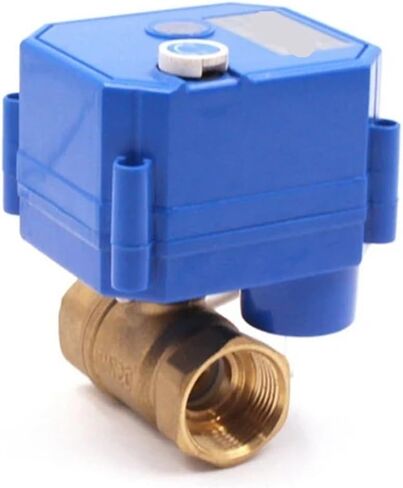 DN8 DN15 DN20 DN25 Ball Valve Brass 2-Way 2/3-wire Actuator with Manual Switch AC220V DC24V DC12V ADC9-24V(1,DC12V_CR04) in Saudi Arabia