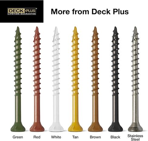 مسامير سياج وسياج خارجية مطلية بالإيبوكسي مقاس 3-1/2 بوصة من Deck Plus #10 × 3-1/2 بوصة تتضمن محرك توركس/نجمة خيطًا خشنًا، برغي تزيين خارجي مقاوم للصدأ، أخضر، صندوق 25 رطل، 1400 قطعة | 48708 in Kuwait