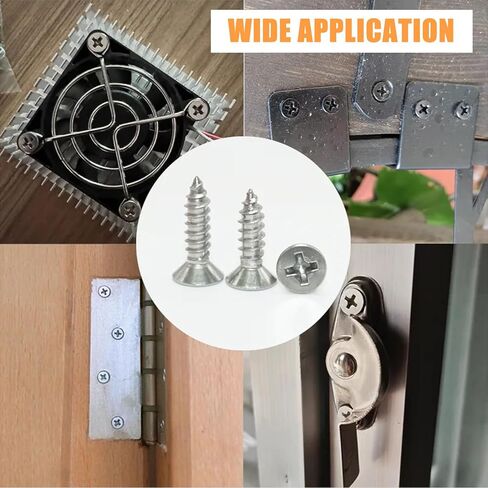 #6 x 3/4" Wood Screws, 155PCS Flat Head Phillips Screws,Fast Self Tapping Screw,18-8 (304) Stainless Steel Screws in Saudi Arabia