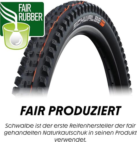 Schwalbe Tacky Chan Mountain Tire, 27.5" x2.40, Folding, Clincher, Addix Soft, Super Gravity, TL Easy, 67TPI, Black in Saudi Arabia