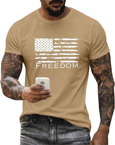 Men's 4Th of July Shirts American Flag Patriotic Shirts 250 Anniversary USA Independence Day Tee Top, M-3XL in Saudi Arabia