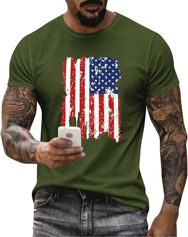 Men's 4Th of July Shirts American Flag Patriotic Shirts 250 Anniversary USA Independence Day Tee Top, M-3XL in Saudi Arabia