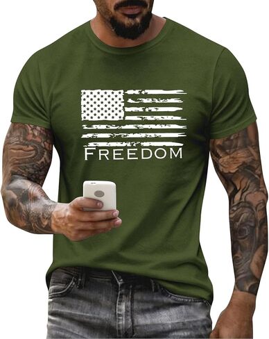 Men's 4Th of July Shirts American Flag Patriotic Shirts 250 Anniversary USA Independence Day Tee Top, M-3XL in Saudi Arabia