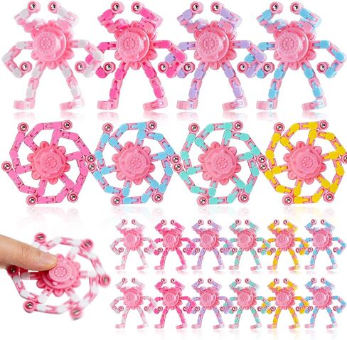 12PCS Transformable Fidget Spinners for Kids Adults,Deformable Chain DIY Robot Spinner Sensory for Boys Girls, for Grandkids Christmas Party Favors Stocking Stuffers for Kids in Kuwait