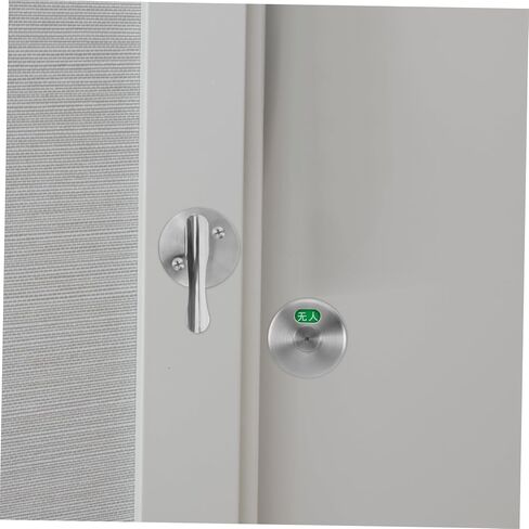 MERRYHAPY 1set Restroom Partition Door Lock Privacy Indicator Stainless Steel Bathroom Lock Easy Install Occupied Unoccupied Indicator for Public Restrooms and Secure Design in Saudi Arabia