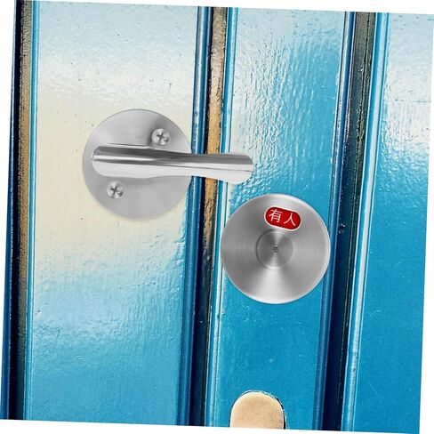 Cabilock 1set Vacant Occupied Indicator Stainless Steel Door Lock Privacy Handle for Public Restroom Partitions Status Display Easy Installation Material in Saudi Arabia