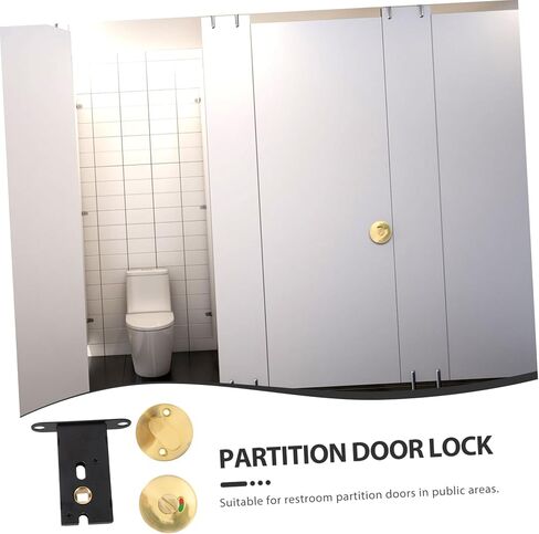 Public Partition Toilet Indicator Lock Zinc Alloy Bathroom Door Lock Occupied Sign Easy Installation in Saudi Arabia