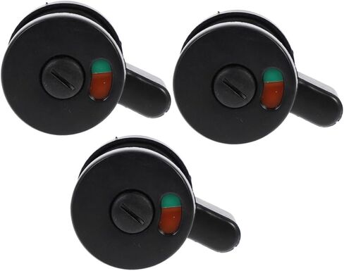 TEHAUX 3pcs Privacy Indicator Door Lock Set Keyless Bathroom Lock Vacant Occupied Sign for Public Restrooms and Commercial Spaces Black Interior Door Knobs in Saudi Arabia