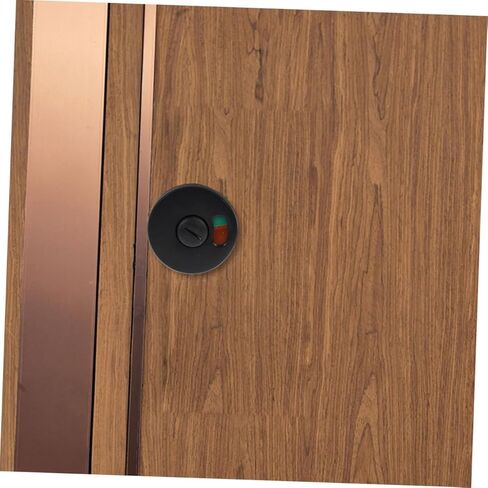 TEHAUX 3pcs Privacy Indicator Door Lock Set Keyless Bathroom Lock Vacant Occupied Sign for Public Restrooms and Commercial Spaces Black Interior Door Knobs in Saudi Arabia