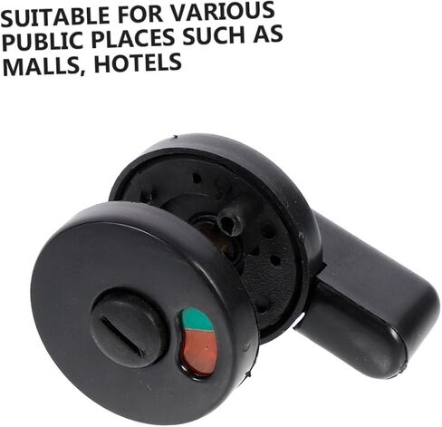 TEHAUX 3pcs Privacy Indicator Door Lock Set Keyless Bathroom Lock Vacant Occupied Sign for Public Restrooms and Commercial Spaces Black Interior Door Knobs in Saudi Arabia