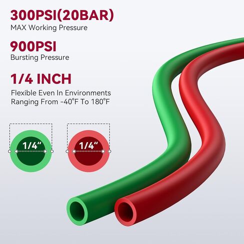 ARCCAPTAIN Grade T Oxygen Acetylene Hose, 1/4" x 50 FT with 9/16"-18 B Fittings and Spring Guards, Welding Torch Hose for Oxy Acetylene Flame Welding and Cutting in Saudi Arabia