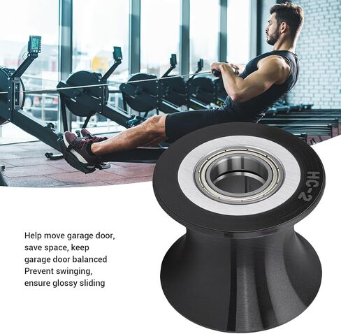 عجلة البكرة، بكرة بلاستيكية من البولي يوريثان مقاس 62 مم، محامل معدنية ذات هيكل متين، مثالية لمعدات الصالة الرياضية التجارية وأنظمة أبواب المرآب والمشروعات المنزلية in Kuwait