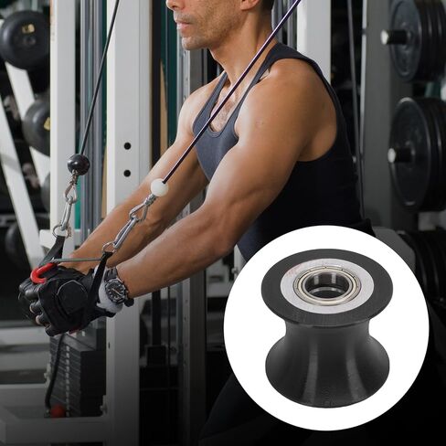 عجلة البكرة، بكرة بلاستيكية من البولي يوريثان مقاس 62 مم، محامل معدنية ذات هيكل متين، مثالية لمعدات الصالة الرياضية التجارية وأنظمة أبواب المرآب والمشروعات المنزلية in Kuwait