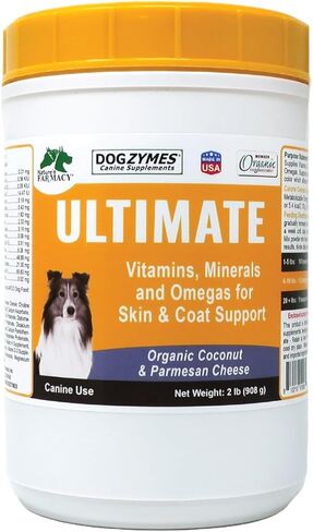 Dogzymes Ultimate Skin and Coat مع زيت الطحالب وجوز الهند العضوي (2 رطل) in Kuwait