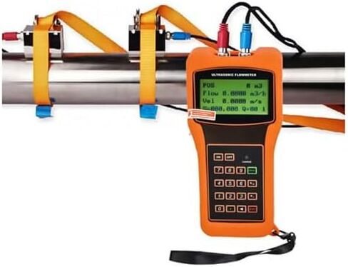 High Sensitivity Ultrasonic Flow Meter TUF-2000H with TM-1 Transducer - Portable Digital Liquid Flowmeter for Accurate Measurements - RS232 Clamp Sensor Included in Saudi Arabia