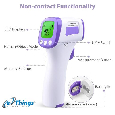 eZthings Thermometer Heavy Duty Infrared Forehead Non-Contact for Medical Offices, Hospitals, Physicians in Kuwait