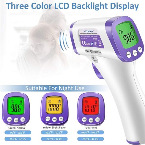 eZthings Thermometer Heavy Duty Infrared Forehead Non-Contact for Medical Offices, Hospitals, Physicians in Kuwait
