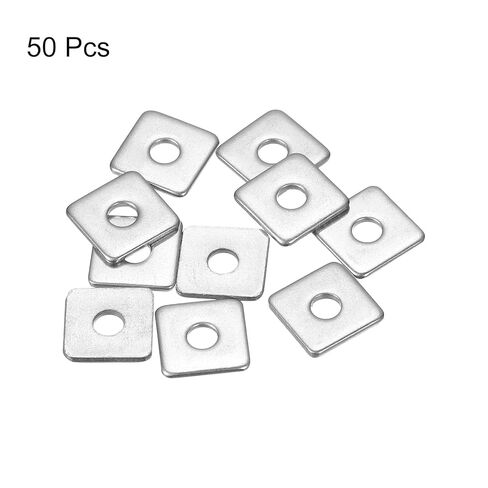 غسالة مربعة، 50 قطعة M3x10x10x1mm 304 غسالات أطباق مربعة من الفولاذ المقاوم للصدأ، حشية فاصل مسطحة لتثبيت الأجهزة in Saudi Arabia