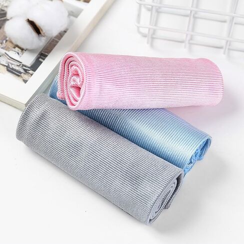 Microfiber Glass Cleaning Cloth, 16 Inch Lint Free Quickly Clean for Glasses, Window, Mirrors, Windshields and Stainless Steel (Blue, 1 Pack) in Saudi Arabia
