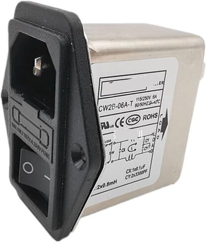 Single-Phase Power Filter CW1B-06A-T 6A 10A CW2A-10A-T CW1D CW2C CW2B(CW2B-10A-T with lamp) in Saudi Arabia