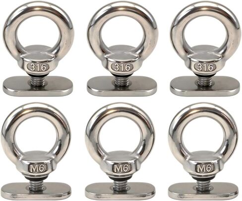 4 قطع من 4 قطع من عروة تثبيت على مسار الكاياك، ملحقات السكك الحديدية من الفولاذ المقاوم للصدأ 316 لقارب الكاياك والزورق RV والمراكب الشراعية in Kuwait