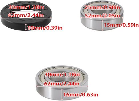 1 Set 6206ZZ 6205ZZ Washing Machine Bearing Set Drum Bearing with 35x62x10 Shaft Seal Compatible with Bosch Compatible with Siemens in Saudi Arabia