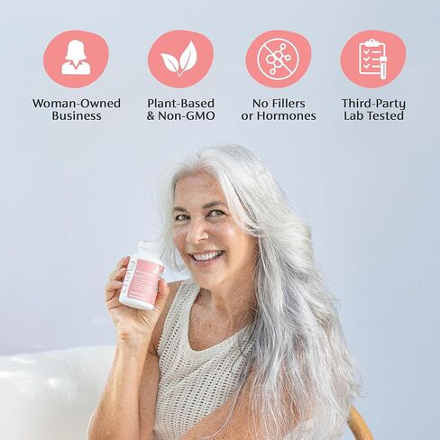 Chaly Menopause Supplements for Women with Ashwagandha KSM 66 and Saffron | Hot Flash, Bloating, Libido, Vaginal Dryness, Stress, and Mood Support Supplement | Menopause Relief Supplements | 60 Count in Kuwait