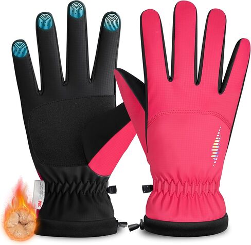 rivmount Kids 3M Thinsulate Ski Gloves Touchscreen Waterproof Warm for Boy Girl Youth Outdoor Skiing Cycling Snow Winter in Saudi Arabia