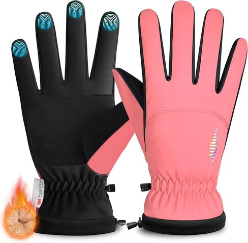 rivmount Kids 3M Thinsulate Ski Gloves Touchscreen Waterproof Warm for Boy Girl Youth Outdoor Skiing Cycling Snow Winter in Saudi Arabia
